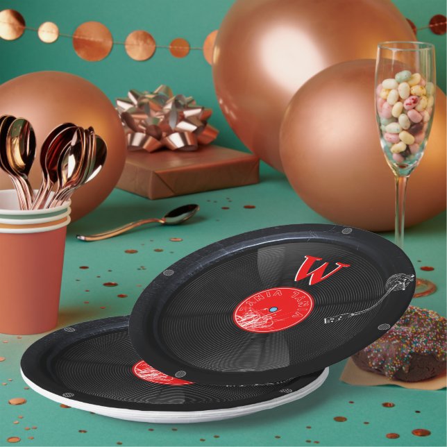 Vinyl Signature Paper Plate (Multi)