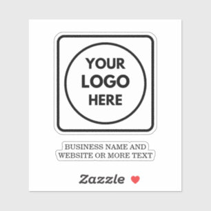 Vinyl Square Logo Text Business QR label