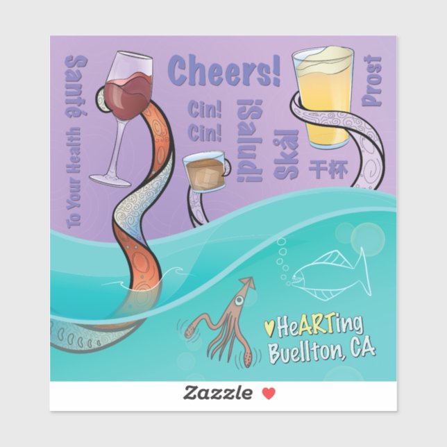 Vinyl Sticker - Cheers - Buellton.Art  (Sheet)