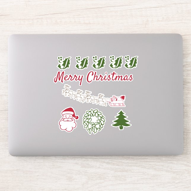 Vinyl Sticker - Christmas Theme 1 (Computer)
