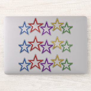Vinyl Sticker - Coloured Stars