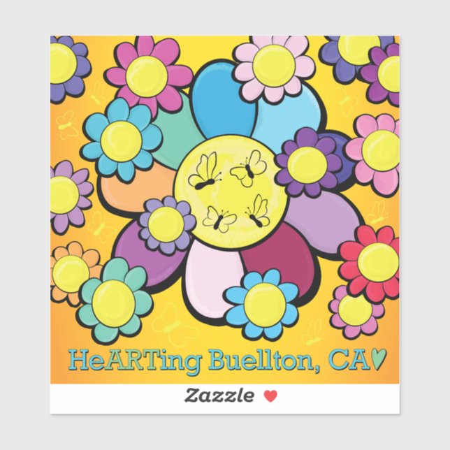 Vinyl Sticker - Flower Power -Buellton.Art (Sheet)