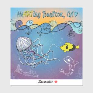 Vinyl Sticker - Jelly Waves - Buellton.Art 