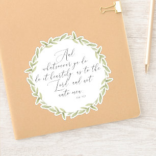 Vinyl Sticker KJV Bible Verse Christian Gift