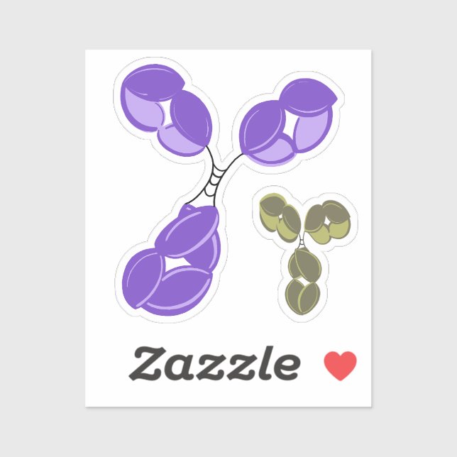Vinyl sticker - purple IgG (antibody) w/ bonus (Sheet)