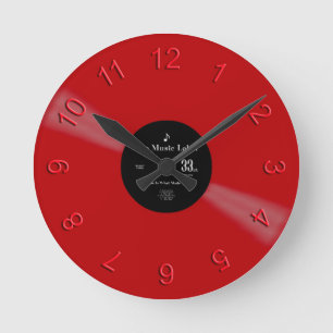 Vinyl Time Round Clock