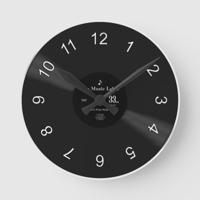 Vinyl Time Round Clock (Front)