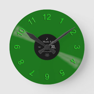 Vinyl Time Round Clock