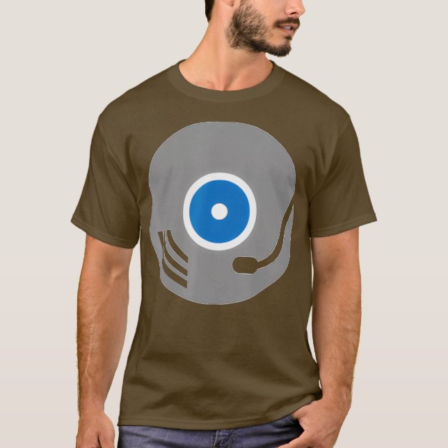 Vinyl tshirt Turntable music record tee for DJs (Front)