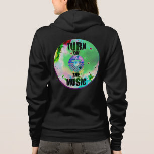Vinyl Turn On The Music Black Hoodie