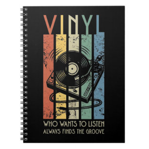 Vinyl Vibes – Always Finds the Groove Retro Music Notebook