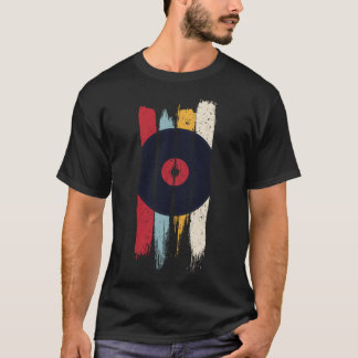 Vinyl Vintage Retro Music Records Colorful T-Shirt