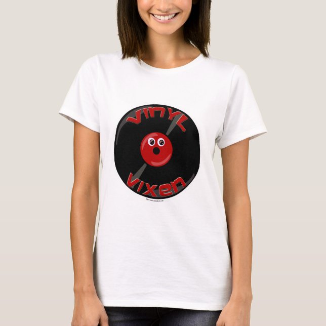 Vinyl Vixen Cool Record Slogan T-Shirt (Front)