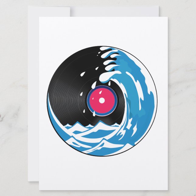 Vinyl Wave Invitation (Front)