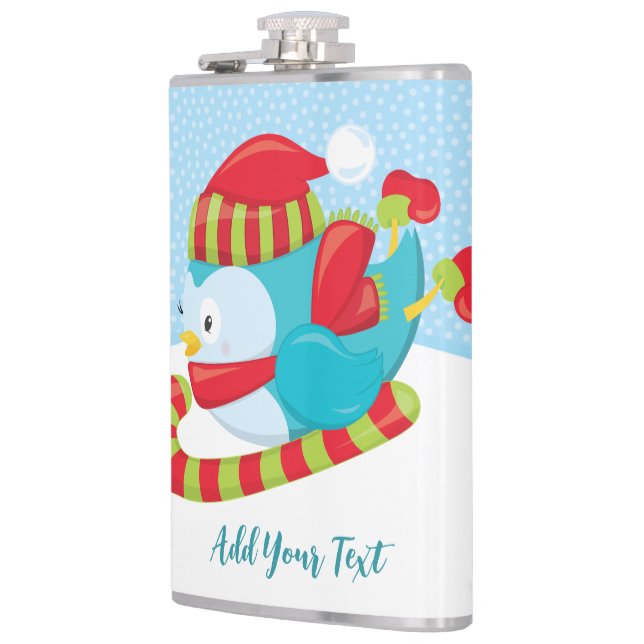 Vinyl Wrapped Flask, 8 oz. Flask (Left)