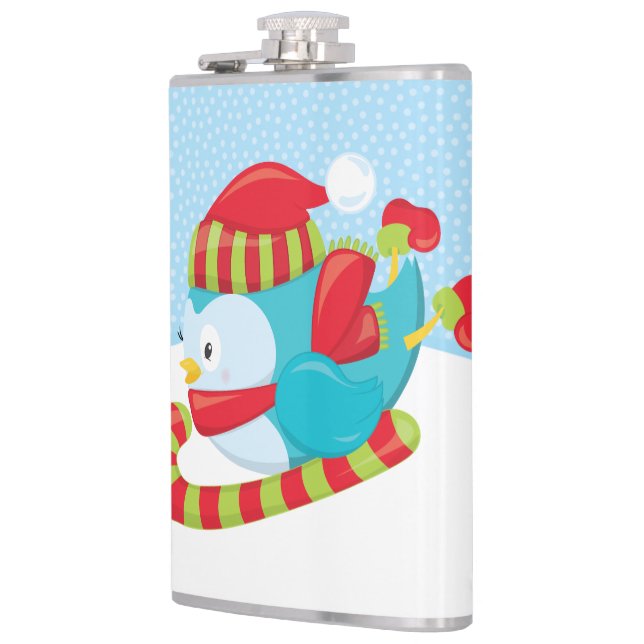 Vinyl Wrapped Flask, 8 oz. Flask (Left)