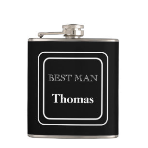Vinyl Wrapped Flask-Best Man Hip Flask