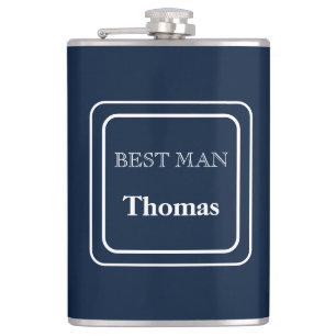 Vinyl Wrapped Flask-Best Man Hip Flask