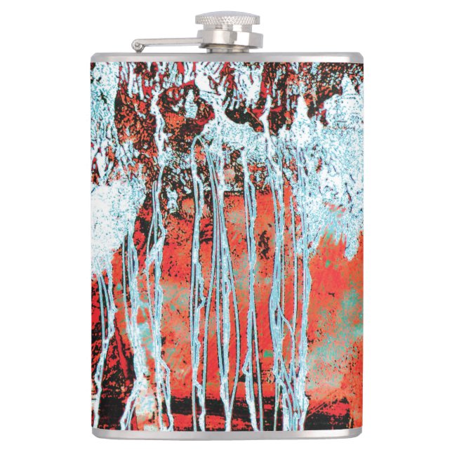 Vinyl Wrapped Flask – Corrosion Pulse (Front)