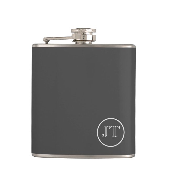 Vinyl Wrapped Flask-Custom Monogram Flask (Front)