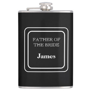 Vinyl Wrapped Flask-Father Of Bride Hip Flask