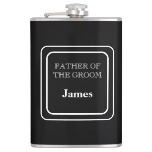 Vinyl Wrapped Flask-Father Of Groom Hip Flask