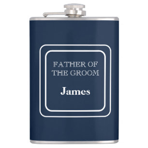 Vinyl Wrapped Flask-Father Of Groom Hip Flask