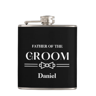 Vinyl Wrapped Flask-Father of The Groom Hip Flask