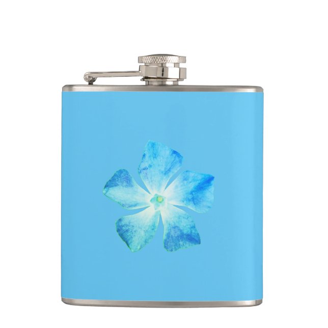 Vinyl Wrapped Flask flower style design (Front)