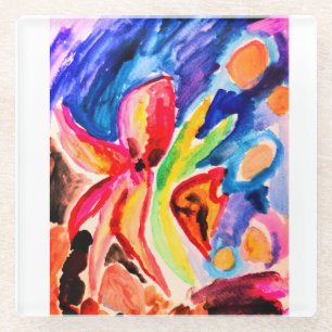 Vinyl Wrapped Flask Glass Coaster