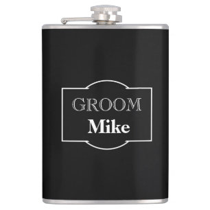 Vinyl Wrapped Flask-Groom Flask