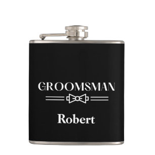 Vinyl Wrapped Flask-Groomsman Hip Flask