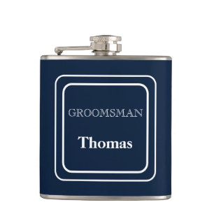Vinyl Wrapped Flask-Groomsman Hip Flask