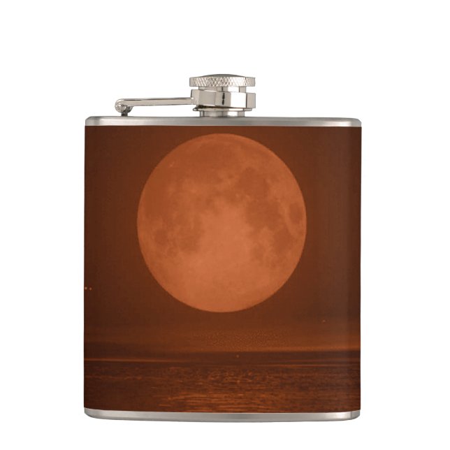Vinyl Wrapped Flask moon by highsaltire (Front)