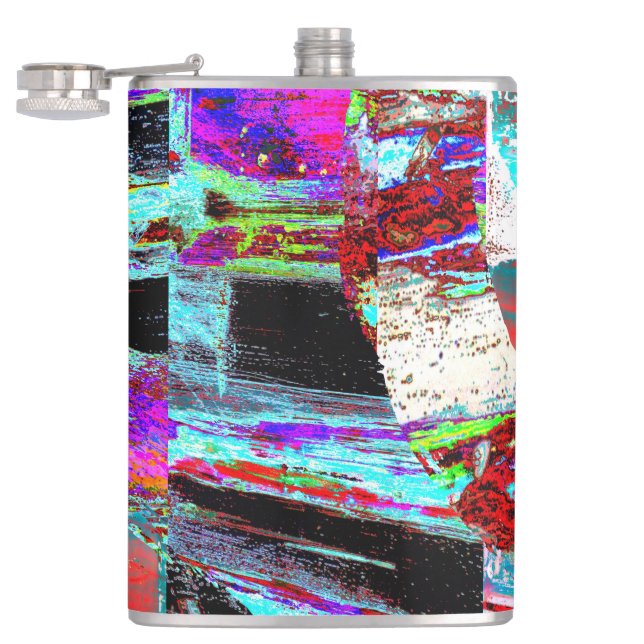 Vinyl Wrapped Flask – Neon Pulse (Opened)