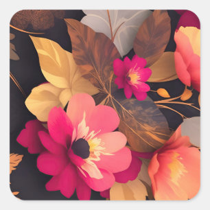 Vinyl Wrapped Flask Square Sticker