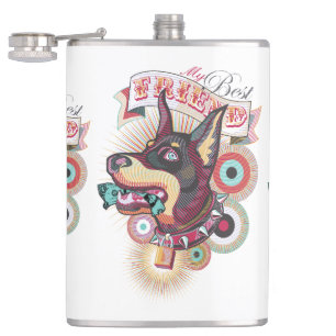 Vinyl Wrapped Flask – Urban Loyalty Doberman Art