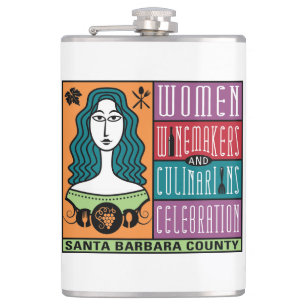 Vinyl Wrapped Flask - WWCC of Santa Barbara County