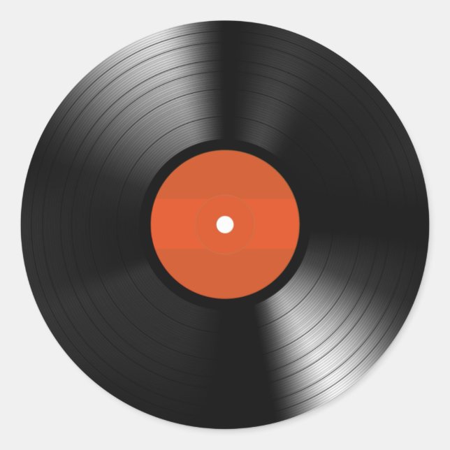 Vinyle Record Classic Round Sticker (Front)