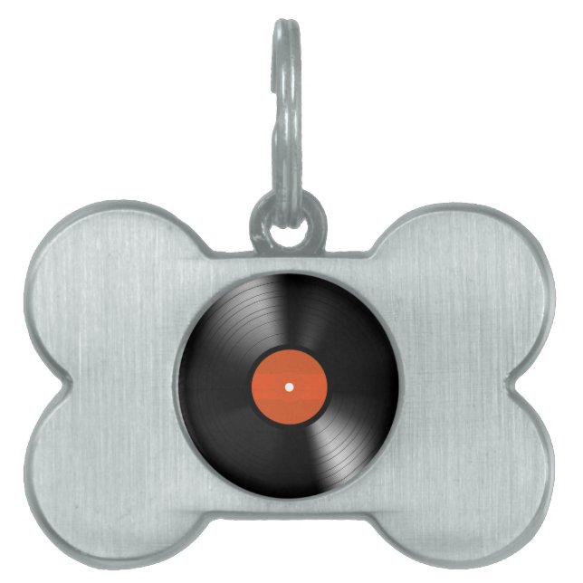 Vinyle Record Pet Name Tag (Front)