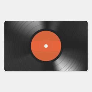 Vinyle Record Rectangular Sticker
