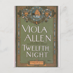 Viola Allen, 'Twelfth Night' Vintage Theatre Postcard