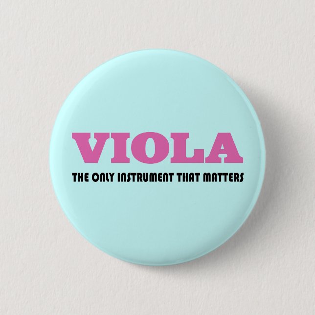 Viola Attitude Music Gift 6 Cm Round Badge (Front)