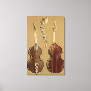 Viola da Gamba, or bass viol, by Joachim Tielke (1 Canvas Print