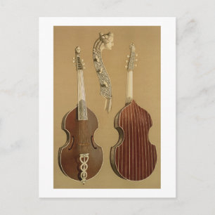 Viola da Gamba, or bass viol, by Joachim Tielke (1 Postcard
