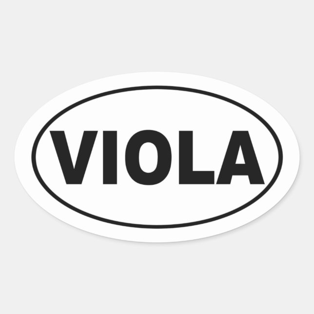 Viola Gift Oval Sticker (Front)