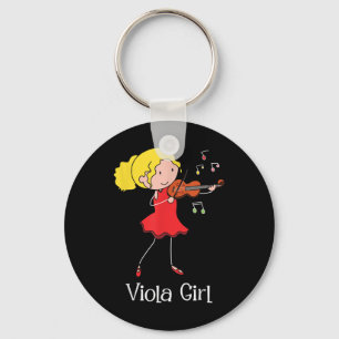 Viola Girl - Violist Symphony Band Jazz Music Love Key Ring