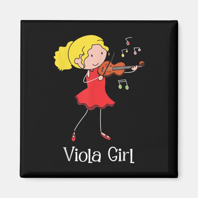 Viola Girl - Violist Symphony Band Jazz Music Love Magnet (Front)