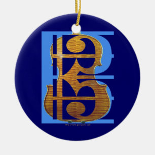 Viola in Alto Clef Ceramic Tree Decoration