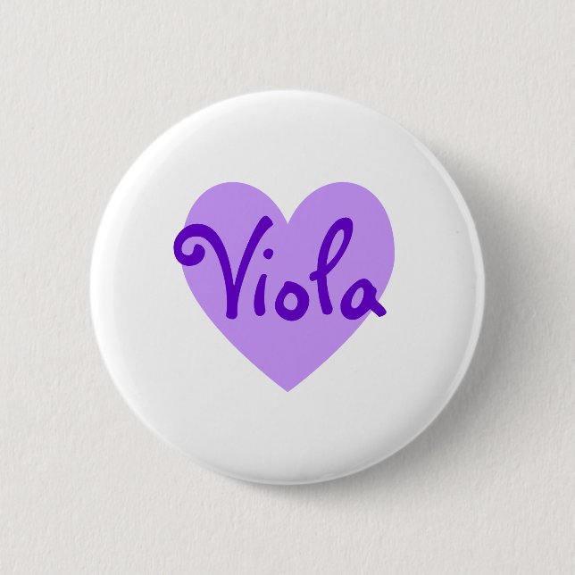 Viola in Purple 6 Cm Round Badge (Front)